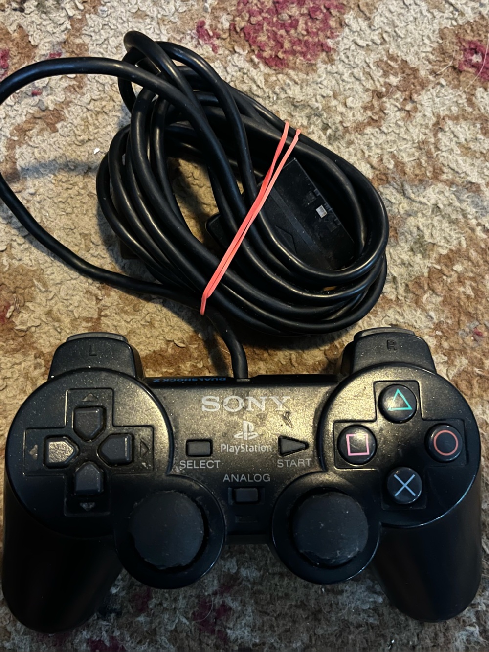 Sony PlayStation 2 PS2 DualShock 2 Wired Controller Black SCPH-10010
